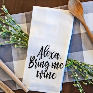 Wine Tea Towel, Tea Towels, Flour Sack Towel, Fivesies Designs