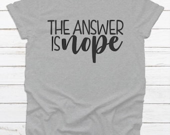 答えはノー、内向的シャツ、反社会的、面白いTシャツ、Fivesies Designs