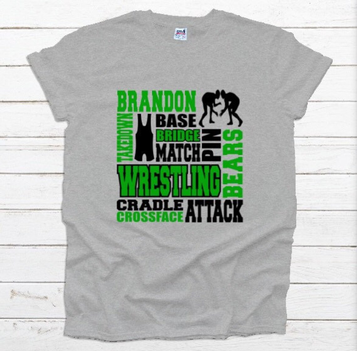 Wrestling Shirt Personalized Wrestling Shirt Wrestling Etsy