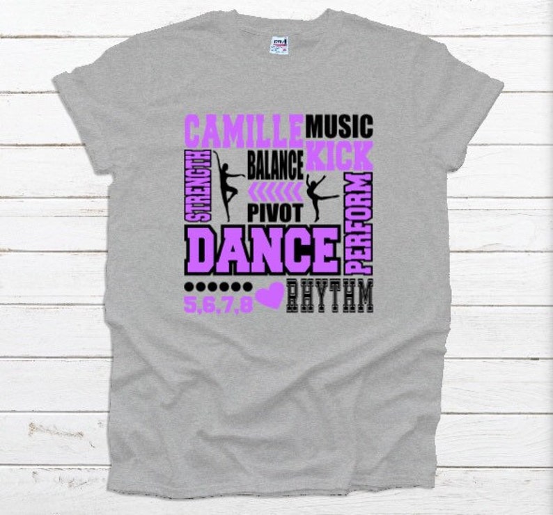 Personalized Dance Shirt Dance Subway Art Shirt Dance Team Etsy