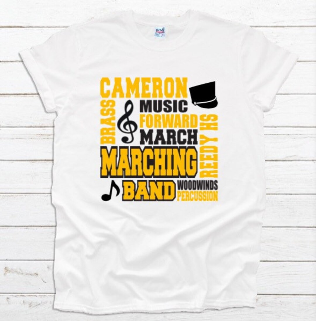 Marching Band Shirt, Band Shirt, Personalized Band Shirt, Band Subway Art Shirt, Fivesies Design