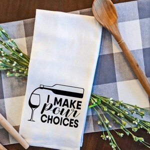 Wine Tea Towel, Tea Towels, Flour Sack Towel, Fivesies Designs