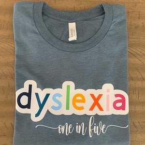 Dyslexia 1 in 5 shirt, One in Five shirt, dyslexia teacher, dyslexia, reading teacher, Fivesies Designs