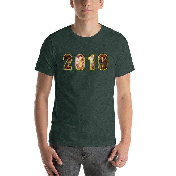 2019 happy happy 2019 New Year fête manches courtes T-Shirt unisexe 08c020 2019 happy happy 2019 New Year fête manches courtes T-Shirt unisexe 08c020