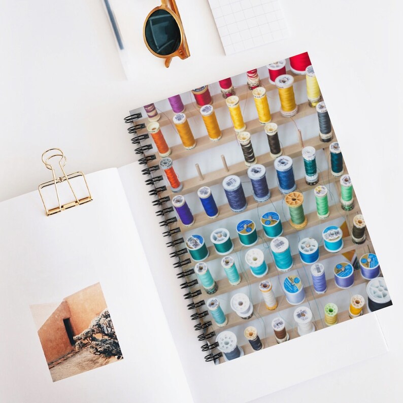 Notebook School Thread Craft Sewing Thread Spiral Notebook - Ruled Line - Etsy