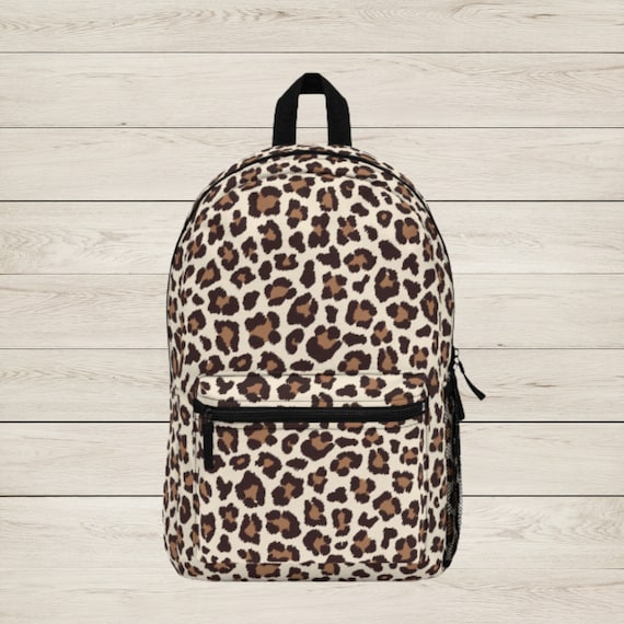Leopard Print Ladies Backpack: Lightweight Travel Tote - Etsy