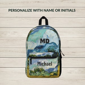 Personalized Backpack, Van Gogh Backpack For Men Women, Vintage Van Gogh Bag, Abstract Backpack, Travelers Backpack
