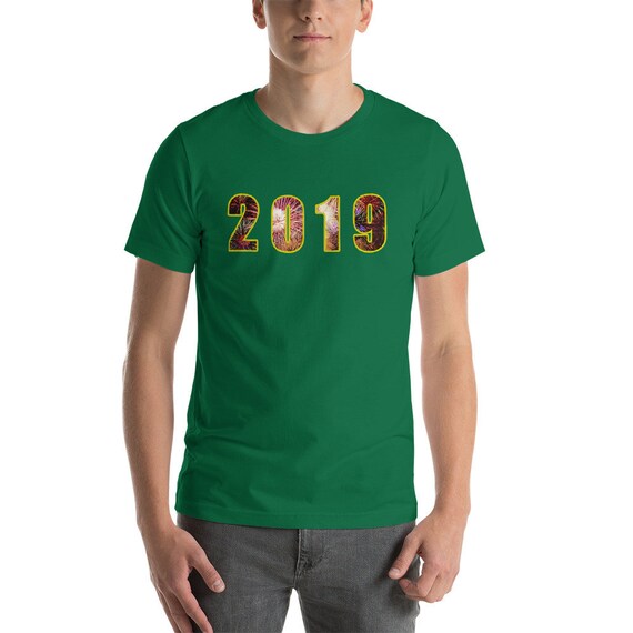 2019 happy happy 2019 New Year fête manches courtes T-Shirt unisexe 08c020 2019 happy happy 2019 New Year fête manches courtes T-Shirt unisexe 08c020