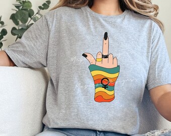 Feministisches Mittelfinger Shirt: Roe gegen Wade Protest Tee