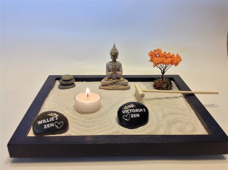 Zen Garden Kit meditation gift for her relaxation work Etsy