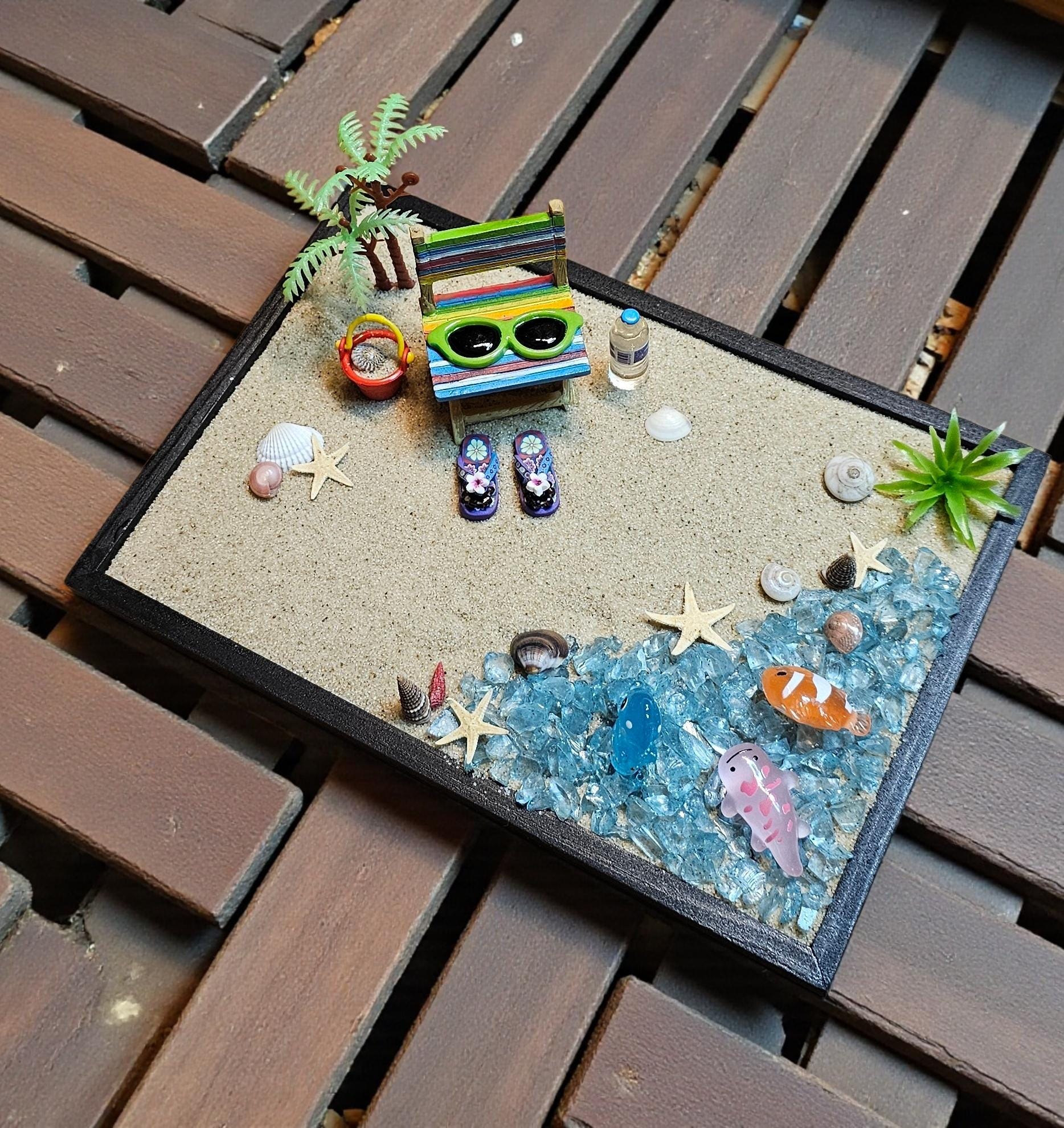 Zen Shell Decor Beach Zen Garden – Bahama Seashells, Miniature Beach Decor - Etsy