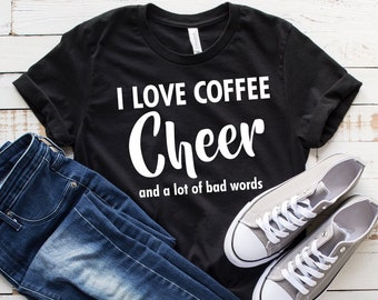 Cheer T-Shirt, chemises de gaieté, joie maman chemise, entraîneur chère chemise, Cheer cadeau chemise, chemise Cheerleading, Cheer cadeau pour entraîneur, remonter le moral citations