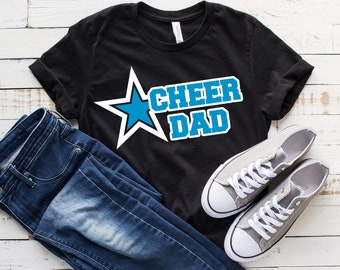 Cheer Dad Shirt, Cheer Dad T-Shirt, Cheer Dad Gift, Cheer Dad, Cheer Dad T Shirt, Cheer Dad Shirts, Blue Cheer Dad Shirt, Proud Cheer Dad