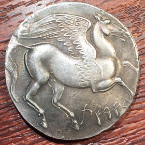 Ancient Greece Pegasus Drachm 270-260 BC Large Flying Horse Souvenir Coin Token
