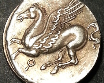 Ancient Greece Pegasus Stater 375BC-340BC Flying Horse Souvenir Corinth Coin Token 21mm