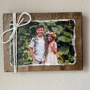 Personalized Photo Gift on Wood | Custom Picture Frame | Graduation Gift | Father's Day Gift | Personalized Keepsake Decor | Wedding Gift