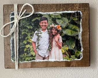 Regalo fotográfico personalizado en madera / Marco de imagen personalizado / Regalo de graduación / Decoración de recuerdo personalizada / Decoración de imagen única / Día de la Madre