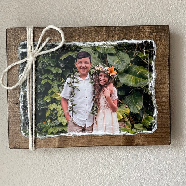 Personalized Photo Gift on Wood | Custom Picture Frame | Graduation Gift | Personalized Keepsake Decor | Unique Picture Decor | Mother's Day