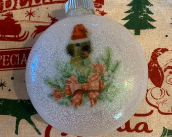 Wheaten terrier Christmas ornament