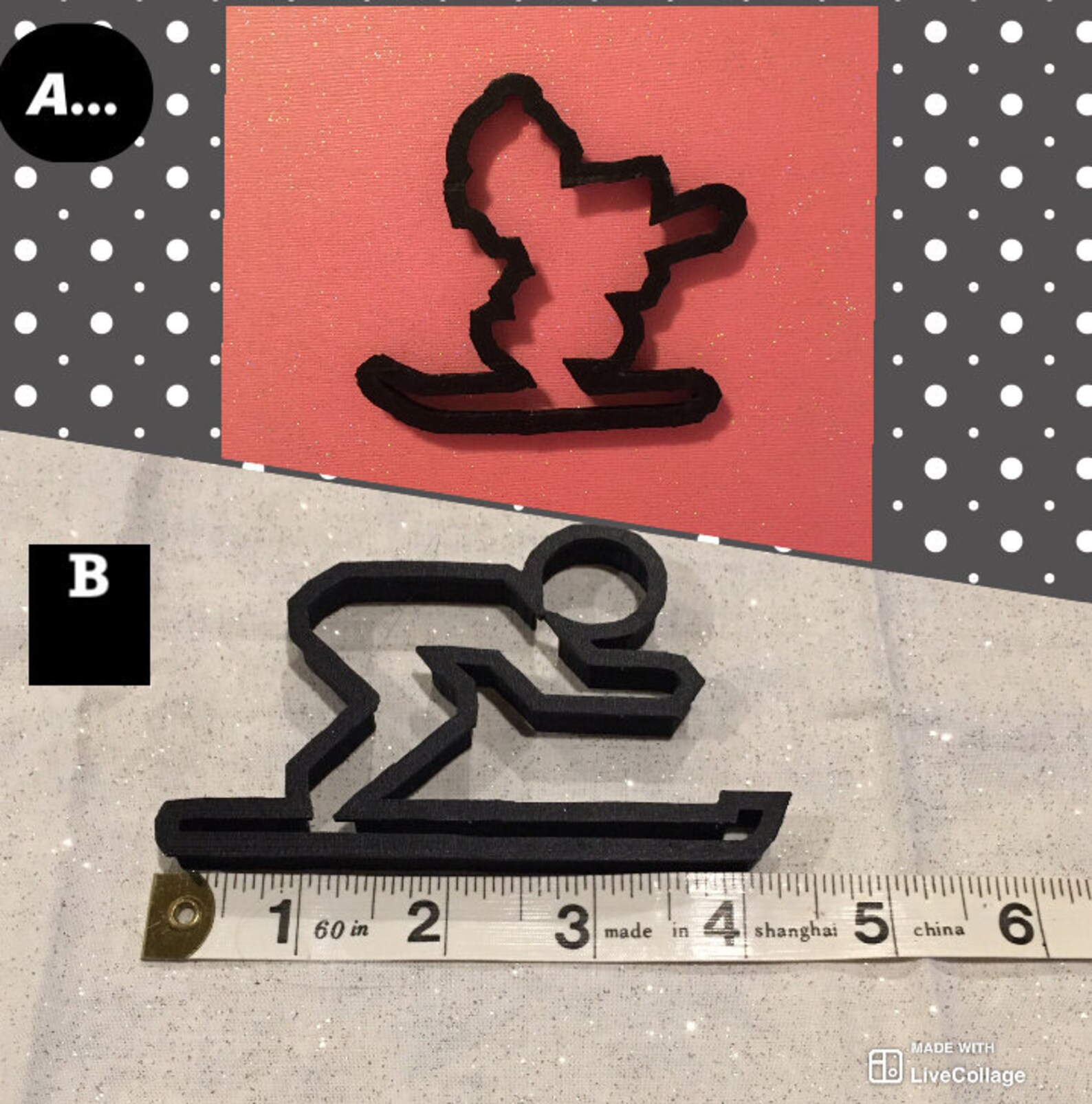 Snow ski cookie cutter Etsy