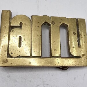 VINTAGE LARRY BELT Buckle Solid Brass