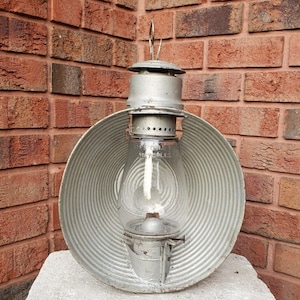 VINTAGE RARE LARGE C.T. Ham Mfg. Co. No. 20 Inspectors Railroad Lantern with Clear Globle Embossed Collectible Memorabilia Train Lantern