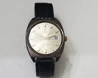 ANTIQUE GRUEN GENEVE Automatic 25 Jewels Swiss Art Deco Wrist Watch Collectible Estate Jewelry Collectible Watch