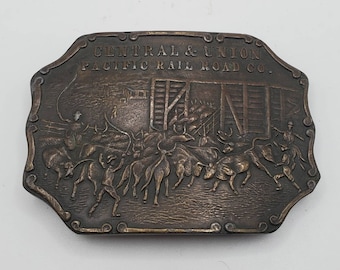 Union pacific cheap belt buckles