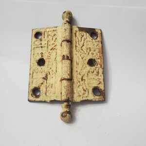 EASTLAKE VICTORIAN IRON Door Hinge Hardware Unusual Original Decorative Architectural Iron Door Hinge Home Decor Hardware