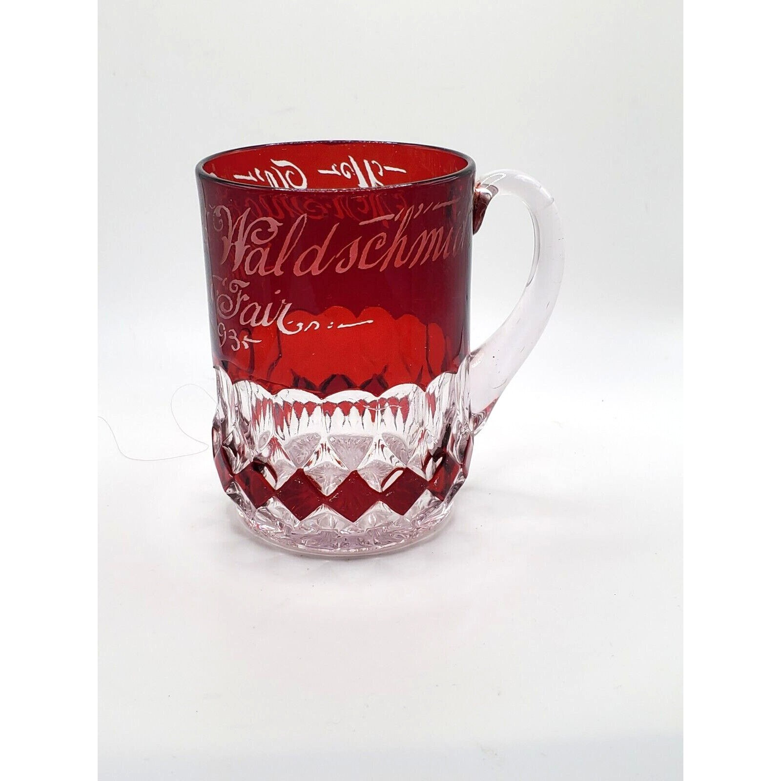 VINTAGE WORLD'S FAIR 1893 Etched Cranberry Glass Collectible Memorabilia  Glassware - Etsy