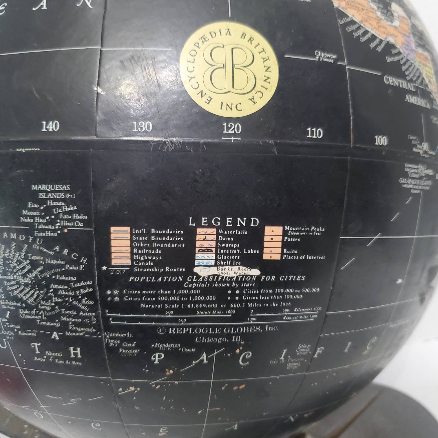 VINTAGE BLACK WORLD Globe Replogle Globe Mid Century Modern - Etsy