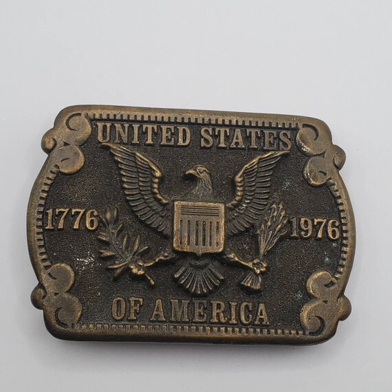 VINTAGE EAGLE BELT Buckle United States of Americ… - image 8