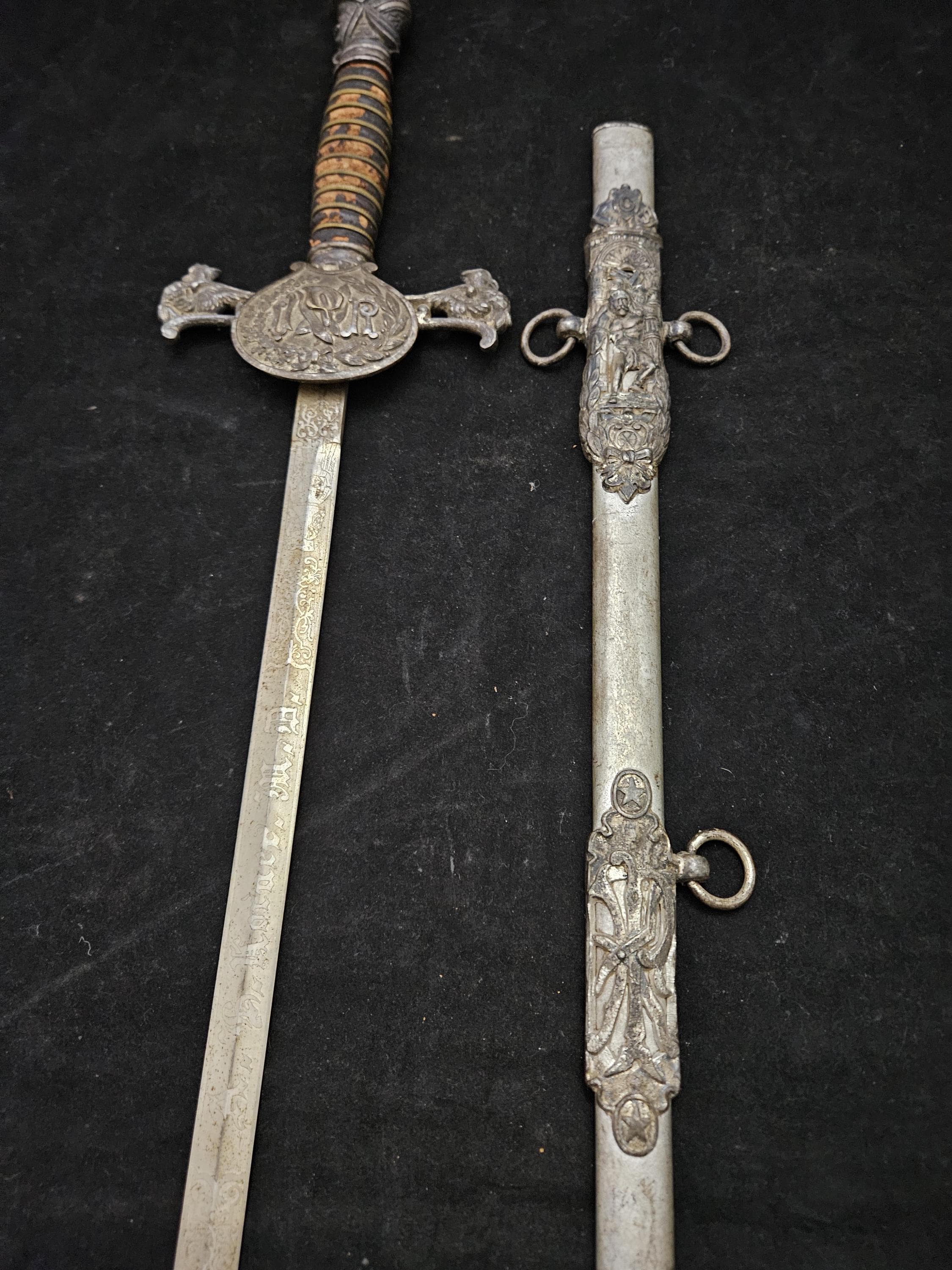 VINTAGE KNIGHTS OF Pythias F C B Sword Scabbard Fraternal
