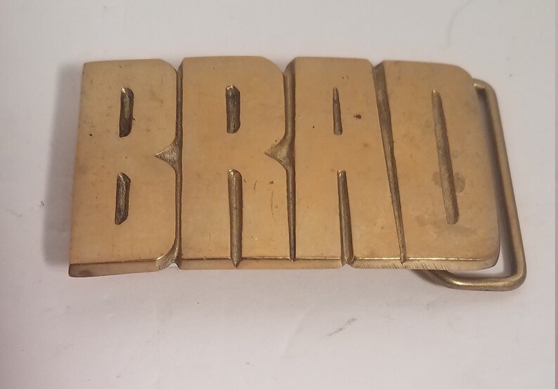 BRAD BRASS BELT Buckle Etsy