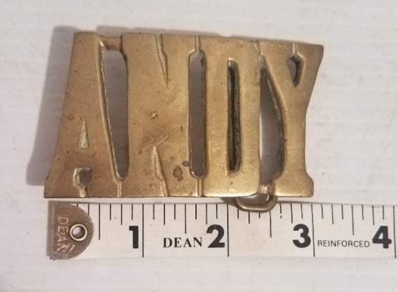 VINTAGE ANDY BELT Buckle Solid Brass - image 10