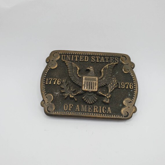 VINTAGE EAGLE BELT Buckle United States of Americ… - image 7