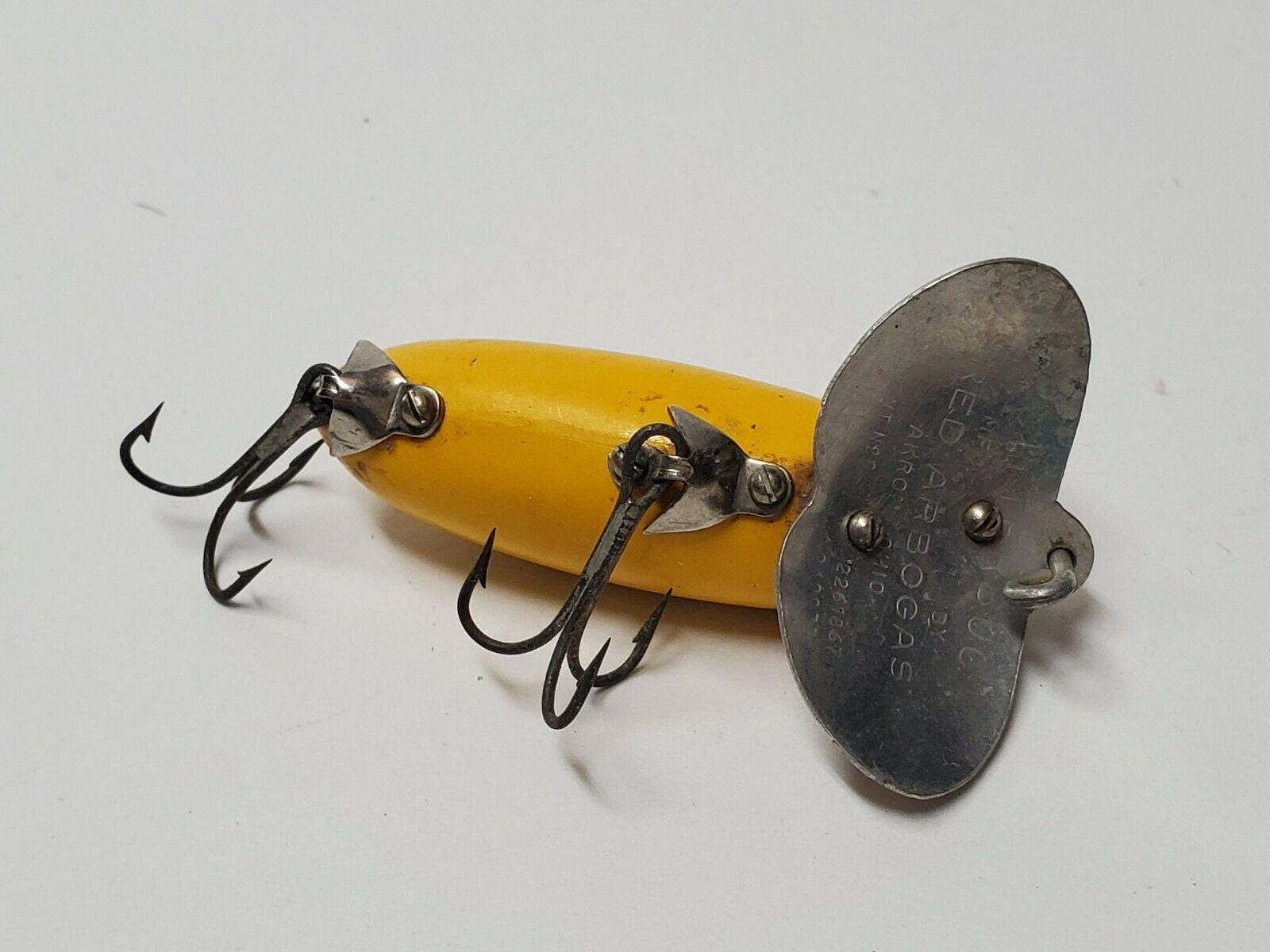 VINTAGE JITTERBUG YELLOW Fishing Lure By Fred Arbogast Akron Ohio