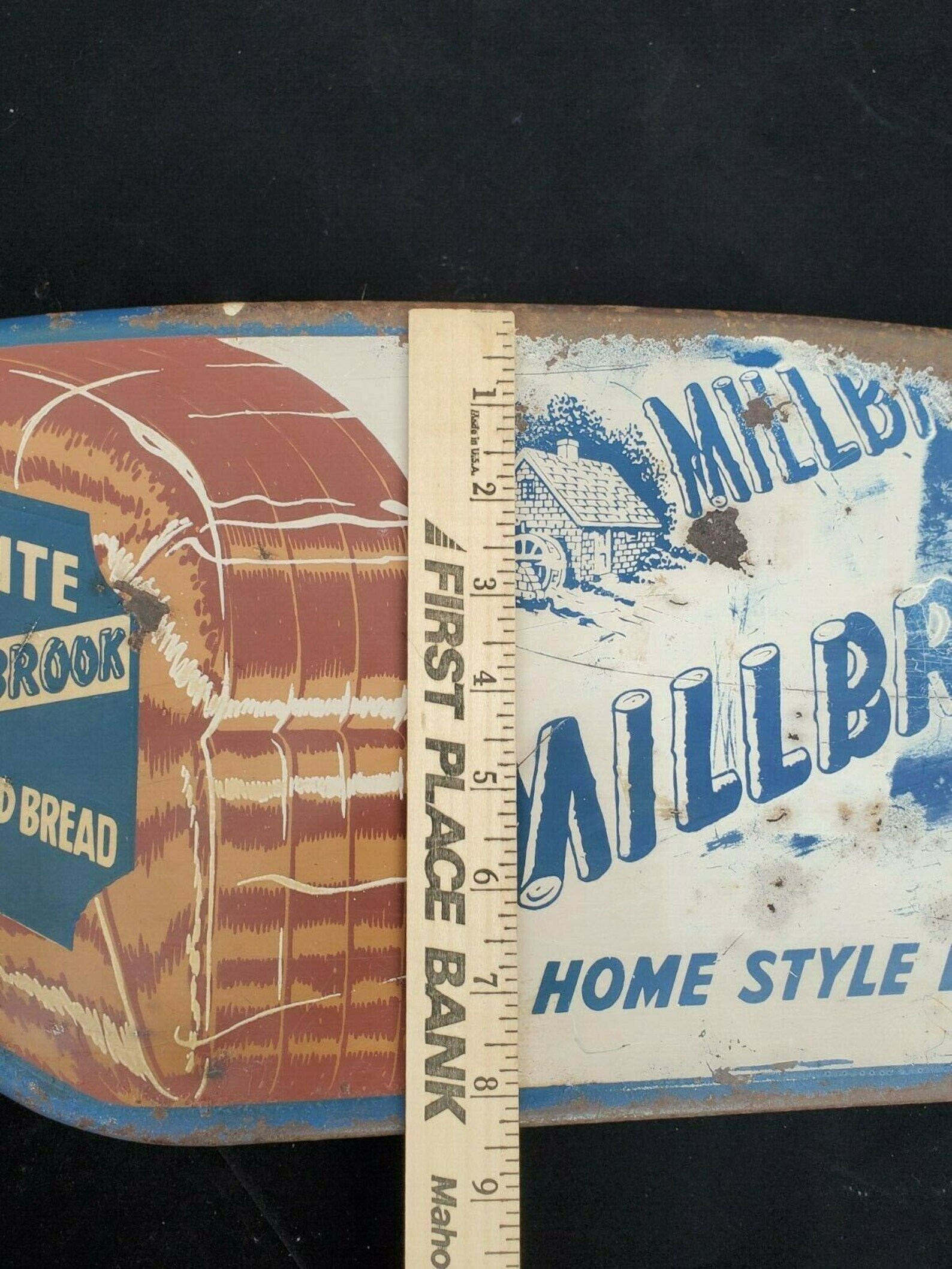 VINTAGE MILLBROOK BREAD Metal Door Push Bar General Store Etsy
