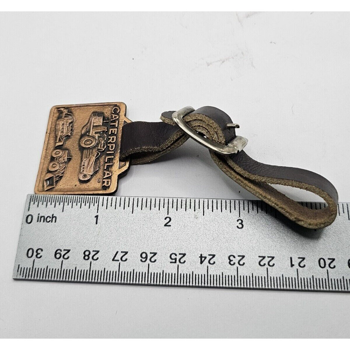 ANTIQUE CATERPILLAR POCKET Watch Fob C.A.T. Ohio Machinery Co Keychain