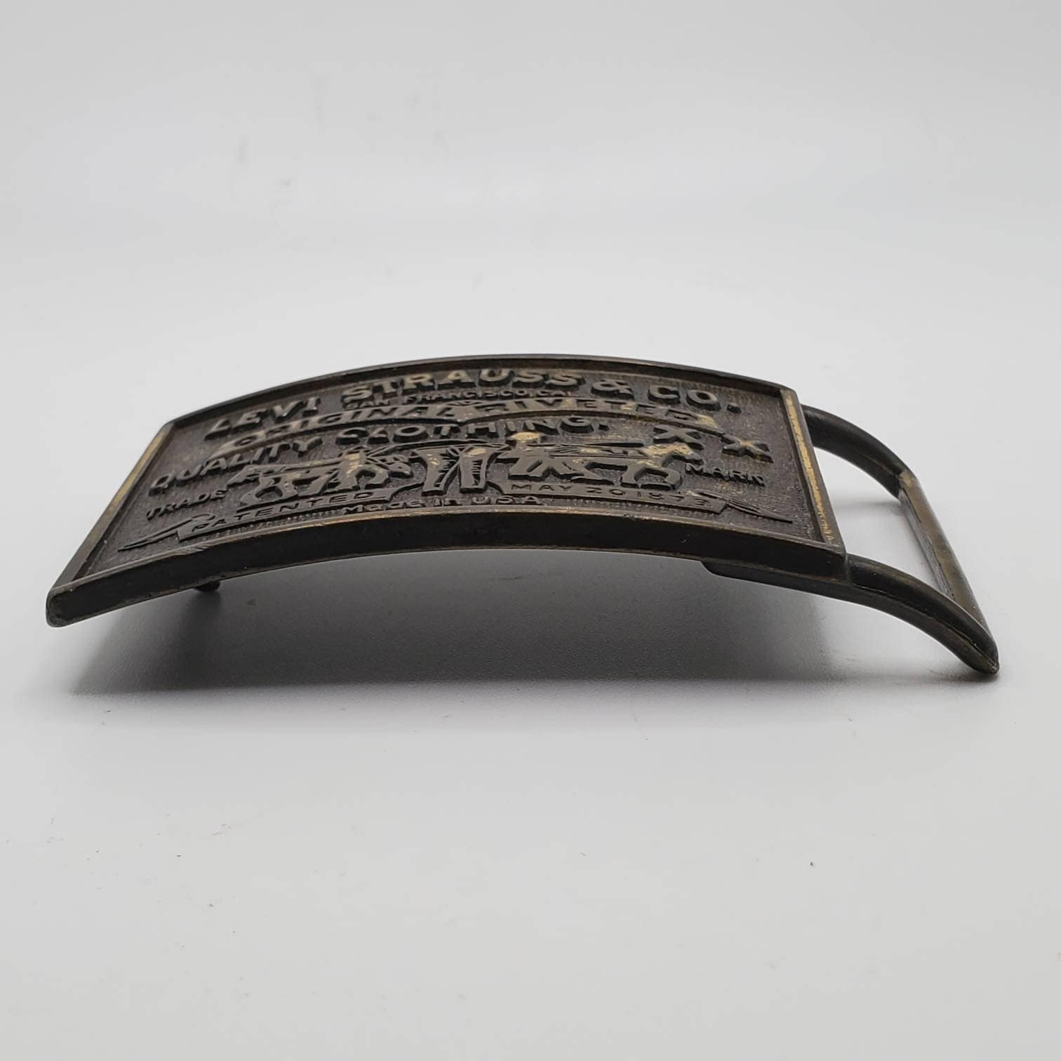 VINTAGE LEVI STRAUSS & Co Belt Buckle Solid Brass VINTAGE LEVI STRAUSS & Co Belt Buckle Solid Brass