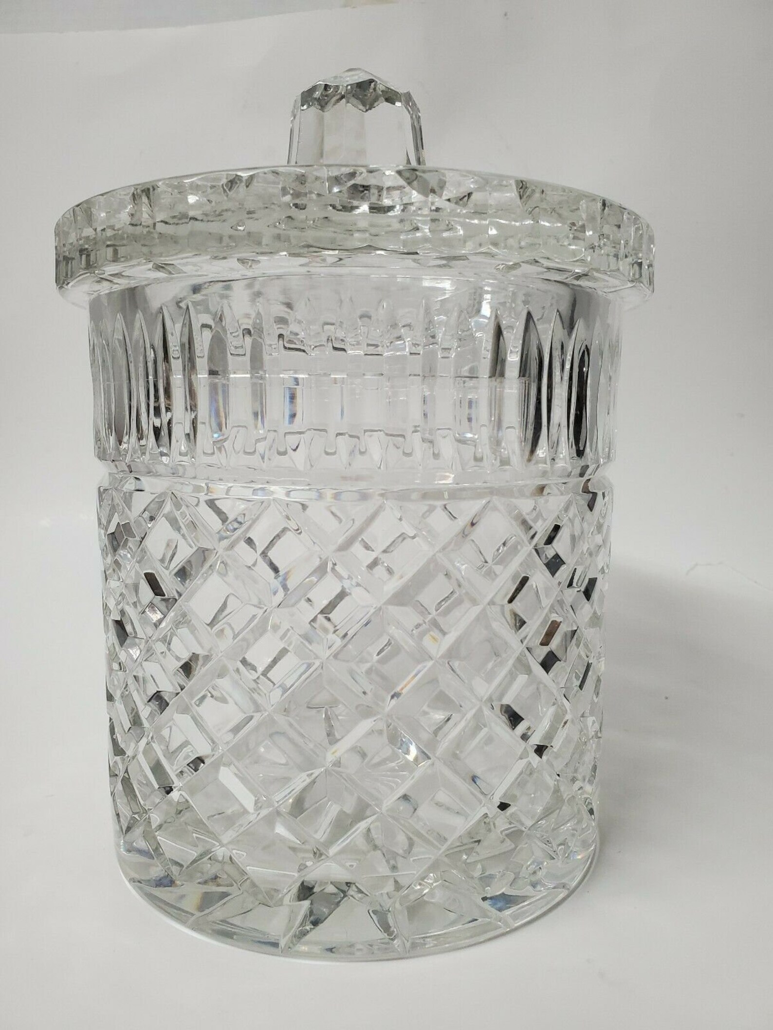 VINTAGE LEAD CRYSTAL Canister Round Crystal Decanter Barware Etsy