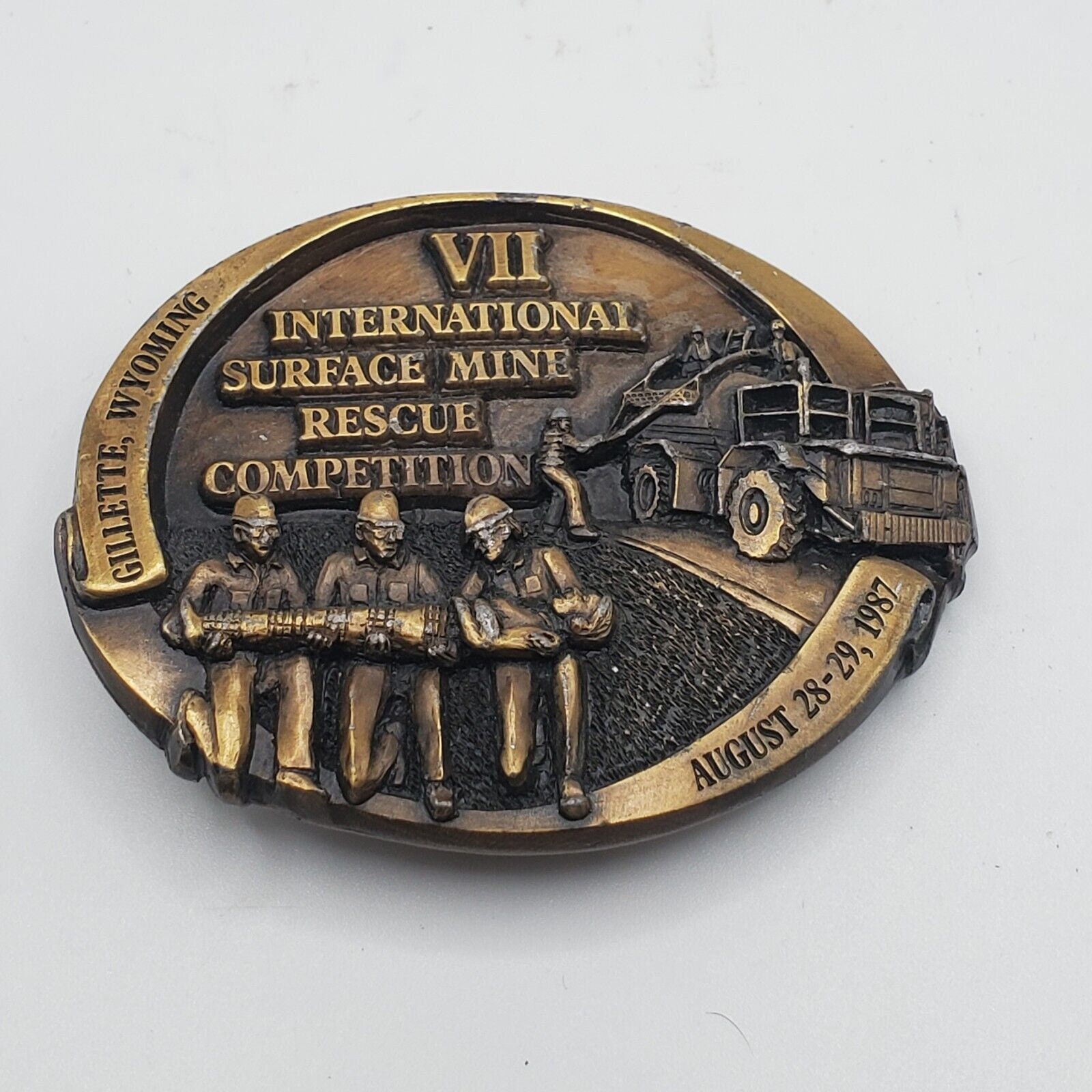 Vtg CDi Belt Buckle Gillette Hasting Gould Pennzoil Metal Arts OKC Rare Vehicles/Transportation Vintage Belt Buckles for sale | eBay main image 4