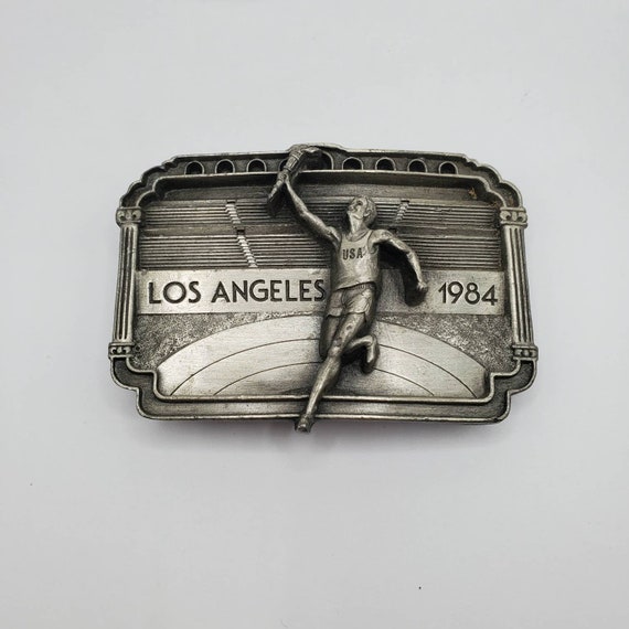 VINTAGE LOS ANGELES Olympic Games 1984 Belt Buckl… - image 1