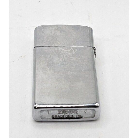 ANTIQUE ZIPPO LIGHTER Diagonal Pin Stripes Engraved Sony