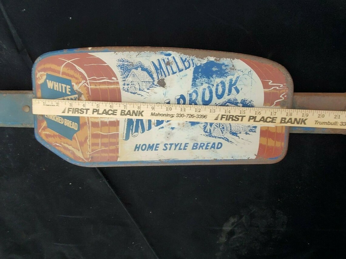 VINTAGE MILLBROOK BREAD Metal Door Push Bar General Store Etsy UK