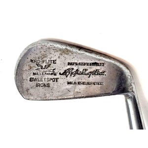 ANTIQUE GOLF CLUB Putter A. G. Spalding Bros 1927 Sweet Spot Irons Hickory Wood Shaft Collectible Golfing Memorabilia