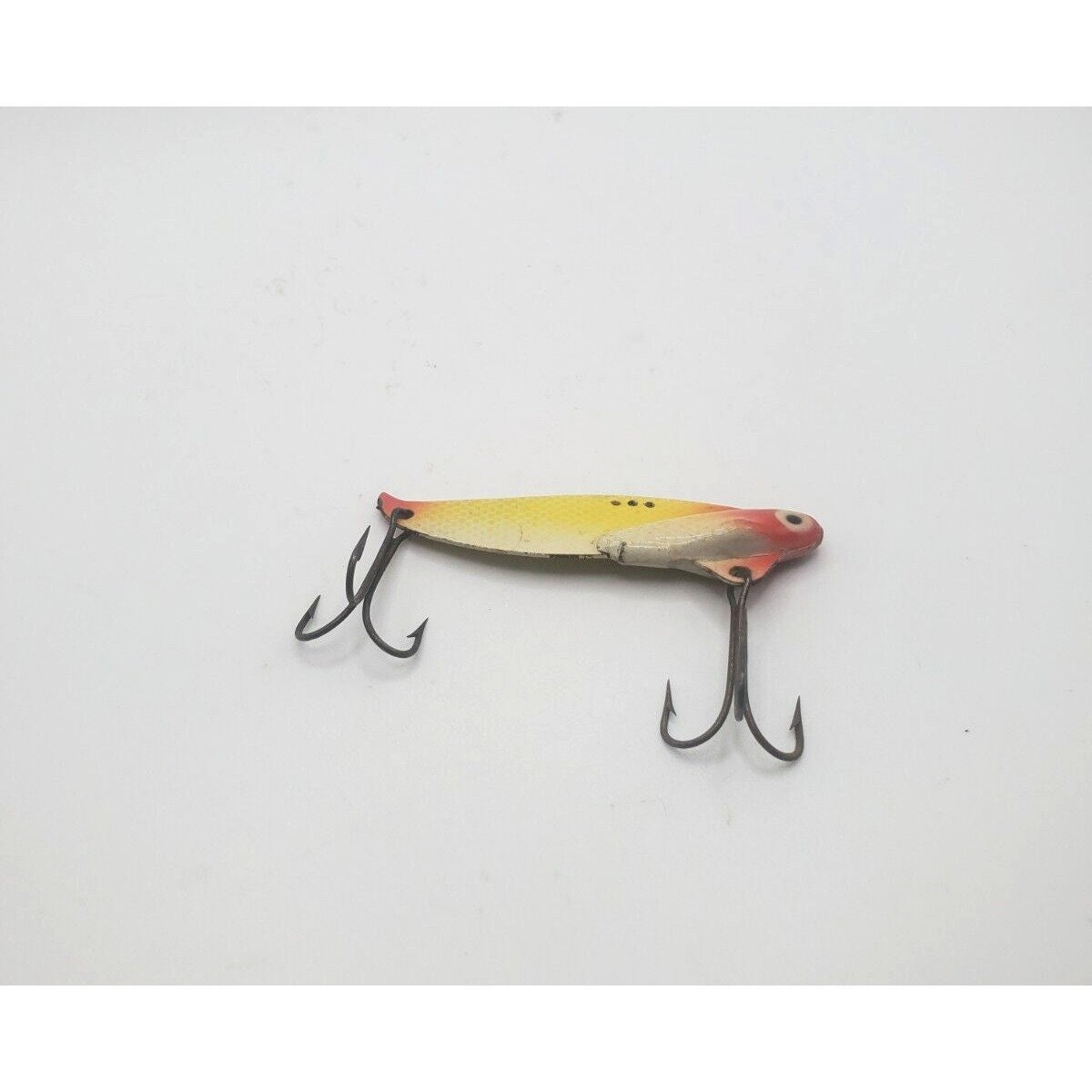VINTAGE FISHING HEDDON Sonar 433 Lure Metal Yellow Red Fishing Lure  Collectible Memorabilia 