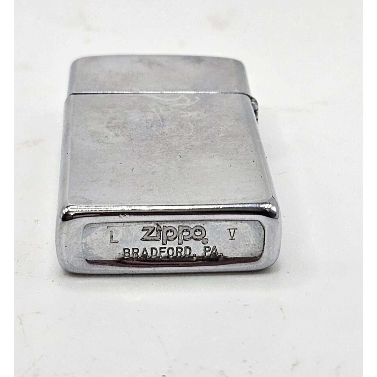 ANTIQUE ZIPPO LIGHTER Diagonal Pin Stripes Engraved Sony 