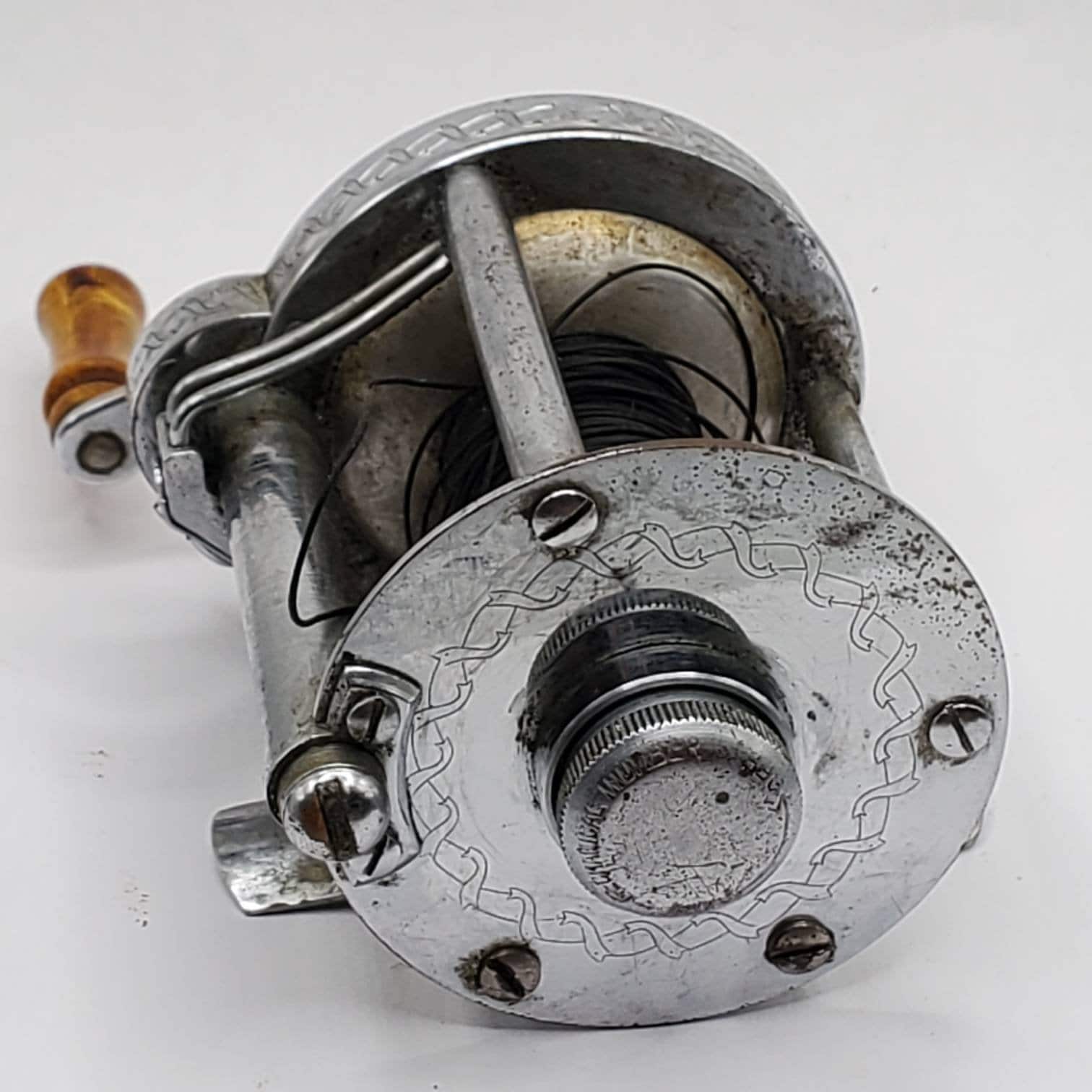 VINTAGE PFLUEGER SKILKAST Akron No. 1953 Chrome Fishing Reel VINTAGE PFLUEGER SKILKAST Akron No. 1953 Chrome Fishing Reel