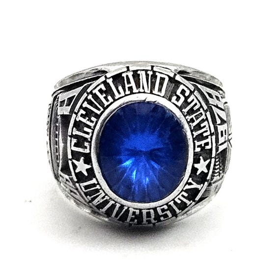 VINTAGE CLEVELAND UNIVERSITY Class Ring Blue Stone 1978 Artcarved
